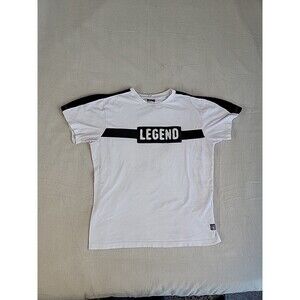 Southpole Legend Mens Shirt Mens L White Black 3D Logo Pile Hip Hop Street READ
